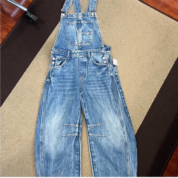 Free People We The Free Good Luck Barrel Overalls - Picture 2 of 3